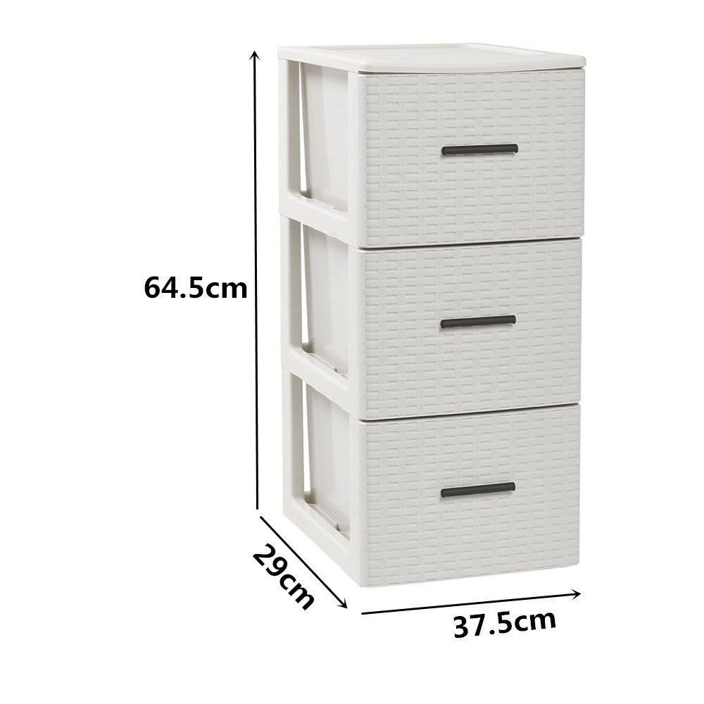 Cajonera Volga Rattan 3 Cajones