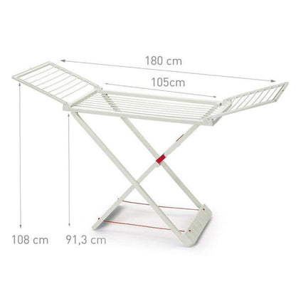 Tendedero Plegable, Hecho de Resina Resistente, con Bloqueo de Seguridad, Resistente al Sol y a la Intemperie.20m