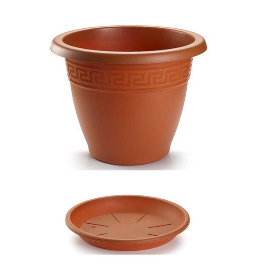 Maceta Plastico+ Plato,Fabricado en España.