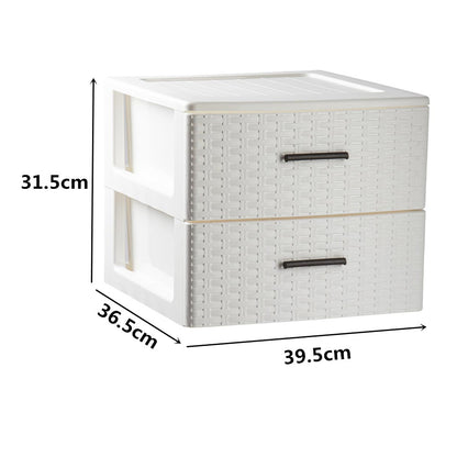 Cajonera Rin Rattan 2 Cajones