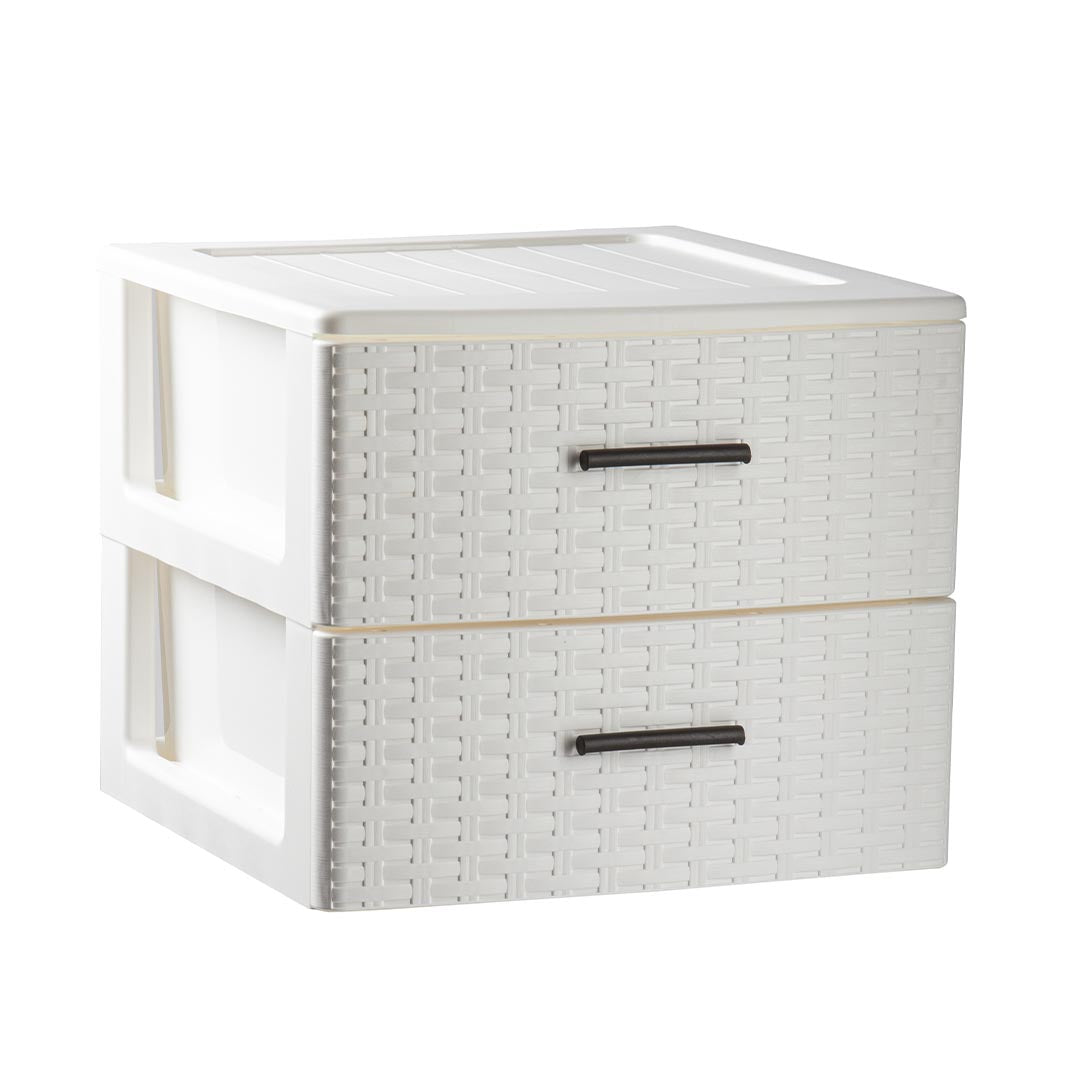 Cajonera Rin Rattan 2 Cajones