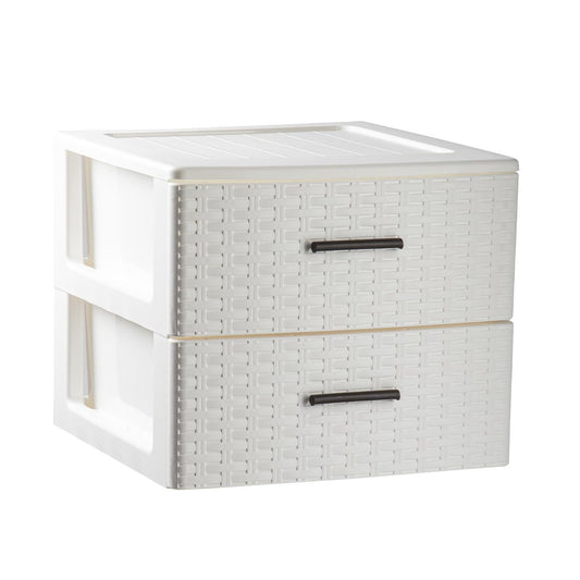 Cajonera Rin Rattan 2 Cajones