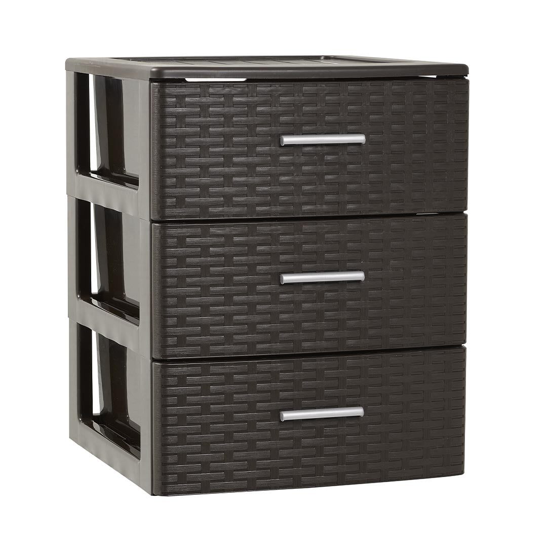 Cajonera Rin Rattan 3 Cajones