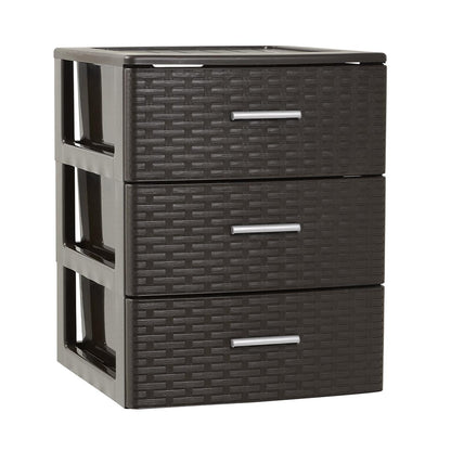 Cajonera Rin Rattan 3 Cajones