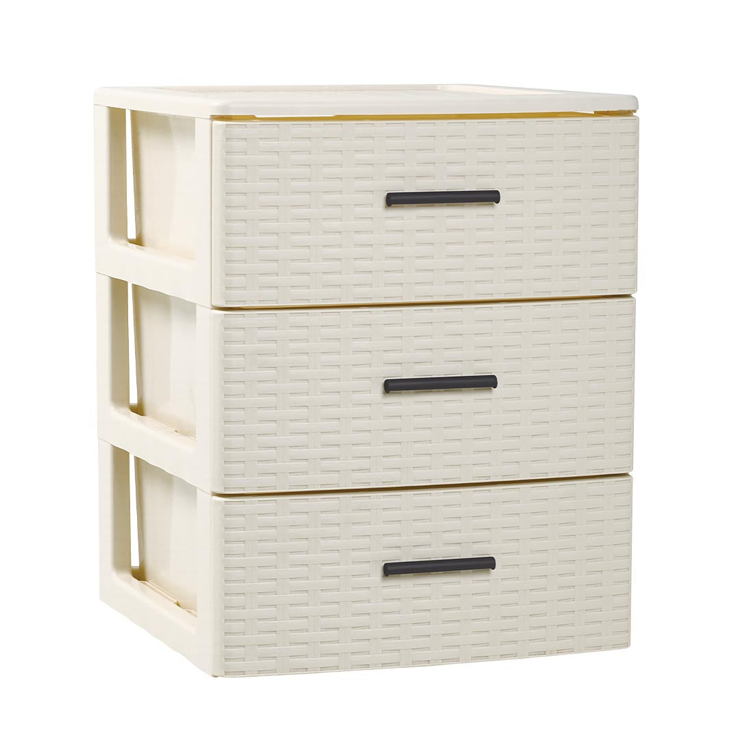 Cajonera Rin Rattan 3 Cajones