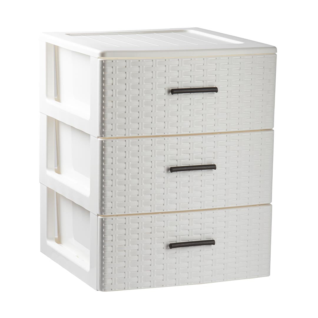 Cajonera Rin Rattan 3 Cajones
