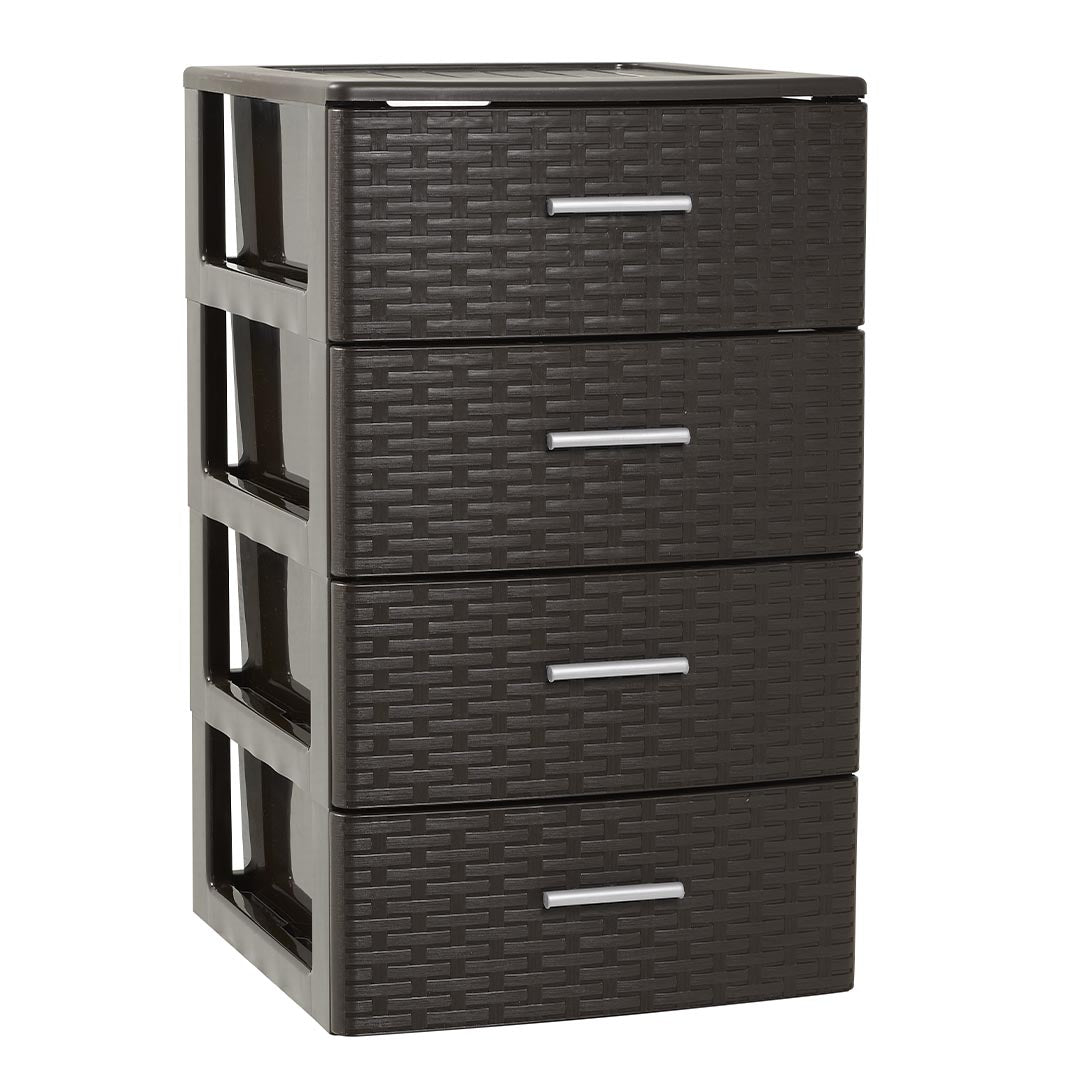 Cajonera Rin Rattan 4 Cajones