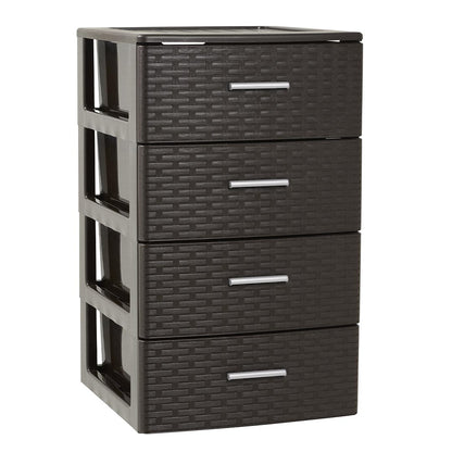 Cajonera Rin Rattan 4 Cajones