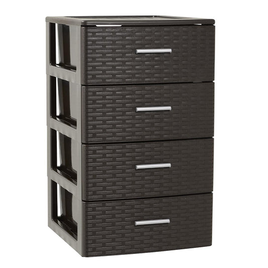 Cajonera Rin Rattan 4 Cajones