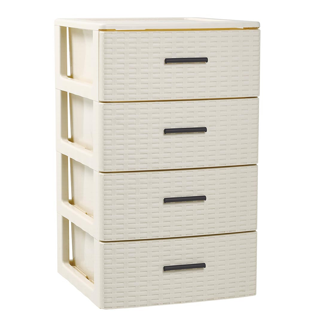 Cajonera Rin Rattan 4 Cajones
