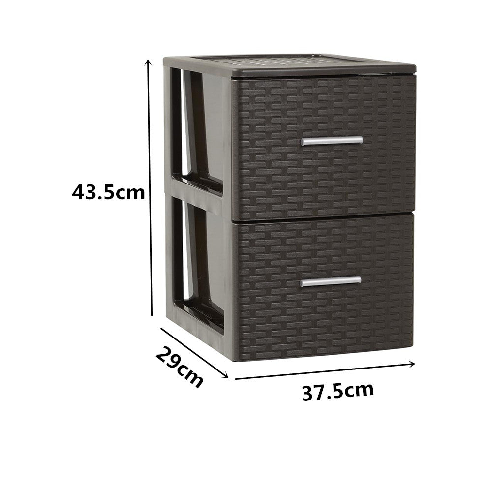 Cajonera Volga Rattan 2 Cajones