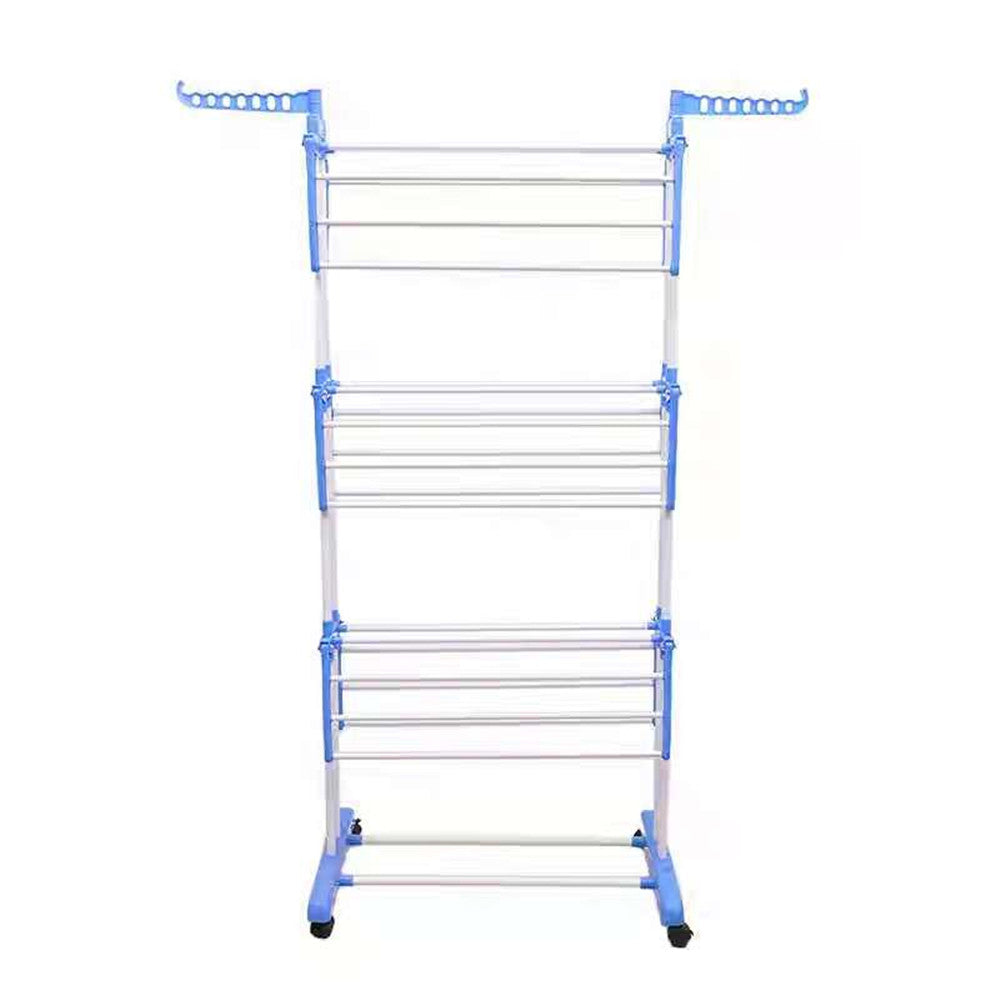 Tendedero Plegable De Alta Capacidad de Ropa - 4 Niveles con Barras de Acero Inoxidable con Dos Alas Laterales Amplio Espacio para Secar.