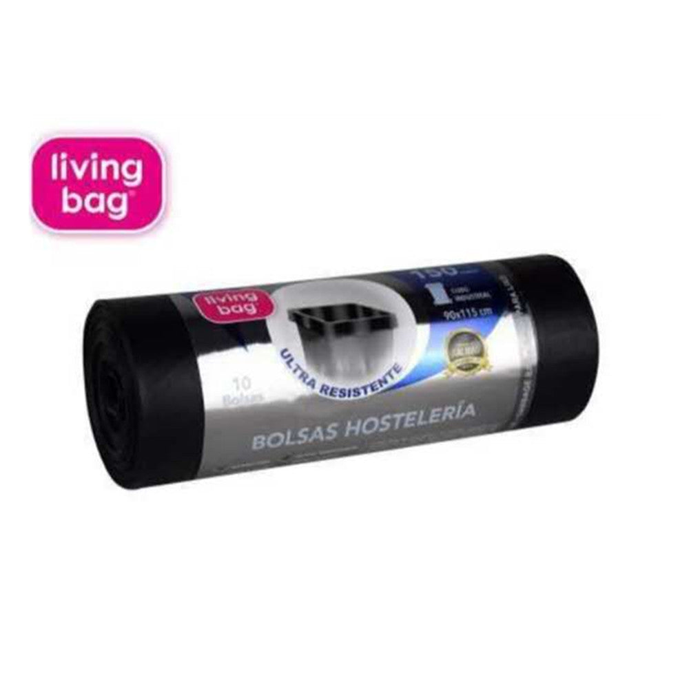 Bolsas de Basura Negras Grandes Y Resistentes 150L,90x115cm,10Bolsas.