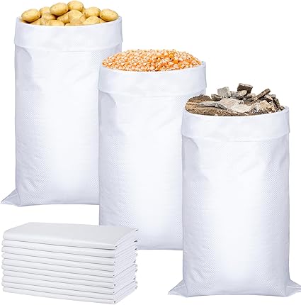 4 bolsas de tejido de polipropileno, para arena, suciedad, jardín.