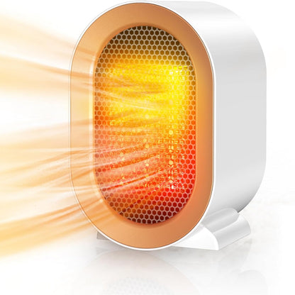 Calentadores Bajo Consumo Pequeños 220V 1200W, Dos Ajustes de Temperatura 1s de Calentamiento Rápido, Ventiladores Calentador Para Dormitorio, Sala de Estar y Oficina